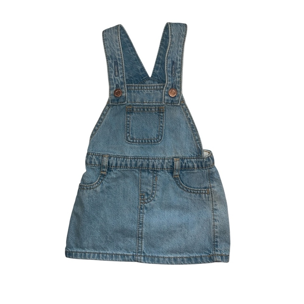 Old Navy Blue Denim Baby Girls Overall Dress